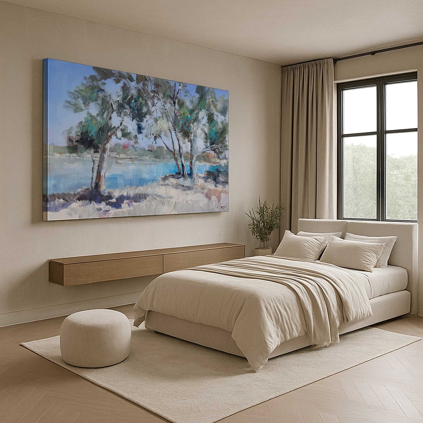 [Color:Stretched Canvas], Picture of art in a room