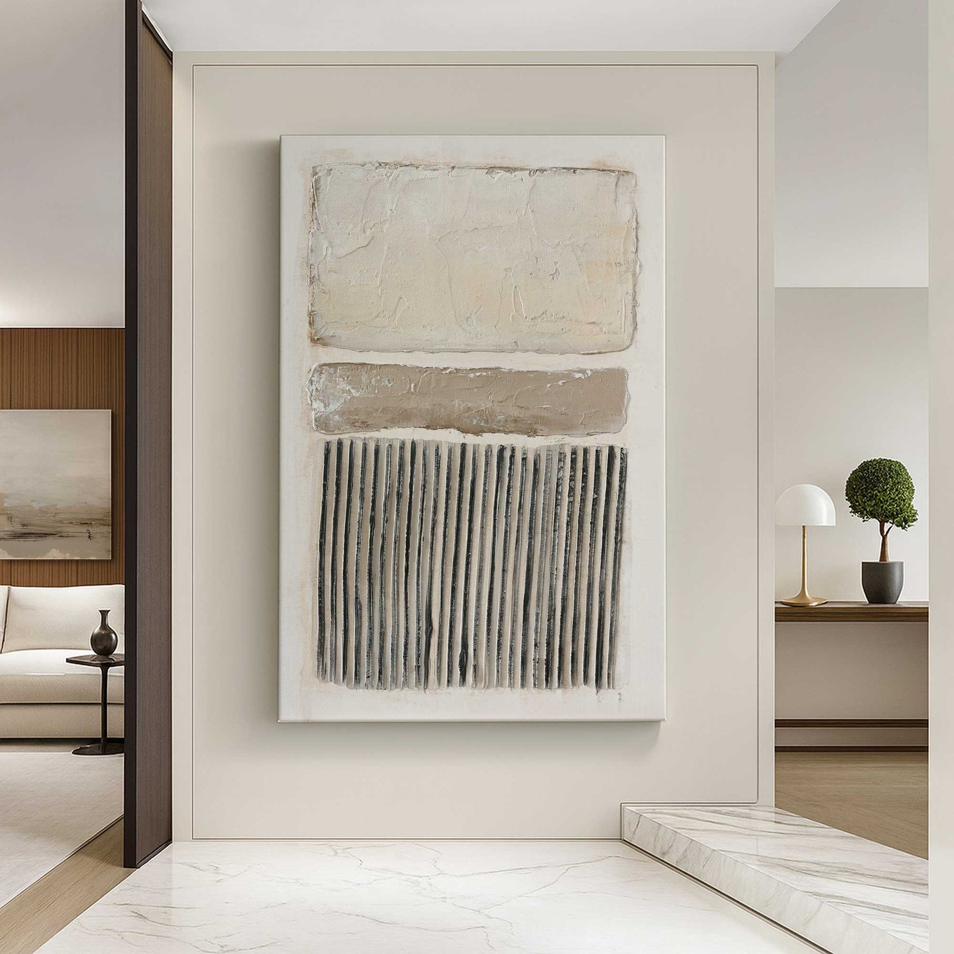 [Color:Stretched Canvas], Picture of art in a room