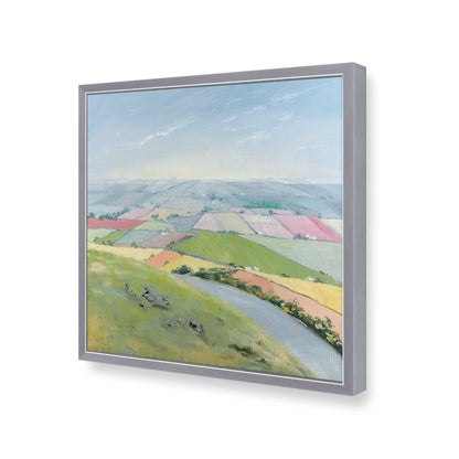 [Color:Polished Chrome], Picture of art in a Polished Chrome frame of the corner