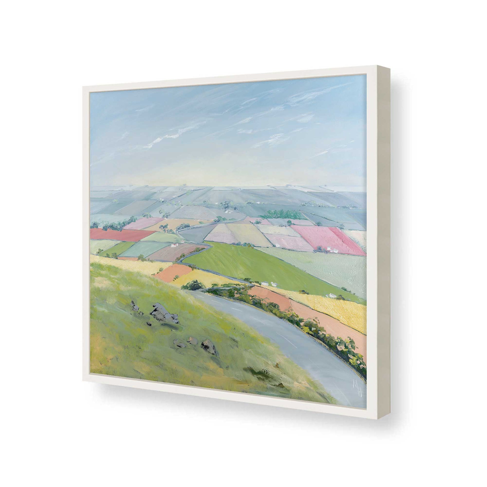 [Color:Opaque White], Picture of art in a Opaque White frame of the corner