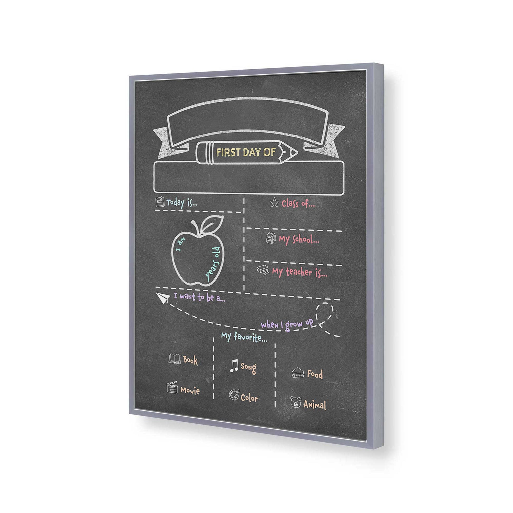 [Color:Polished Chrome], Picture of art in a Polished Chrome frame of the corner