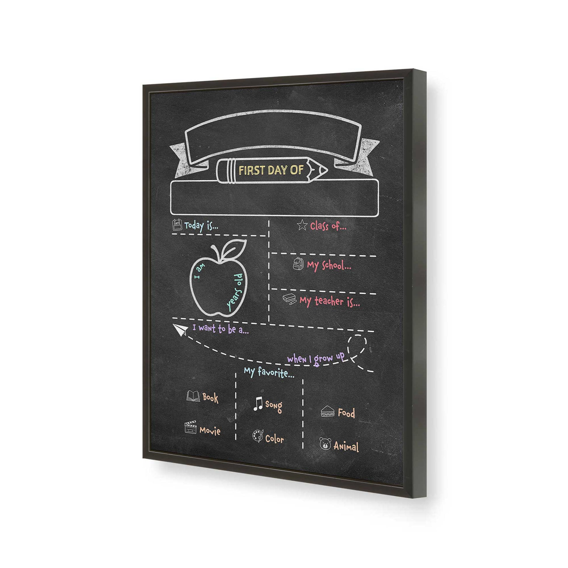 [Color:Satin Black], Picture of art in a Satin Black frame of the corner