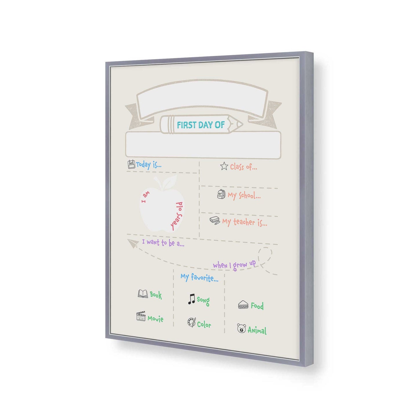 [Color:Polished Chrome], Picture of art in a Polished Chrome frame of the corner