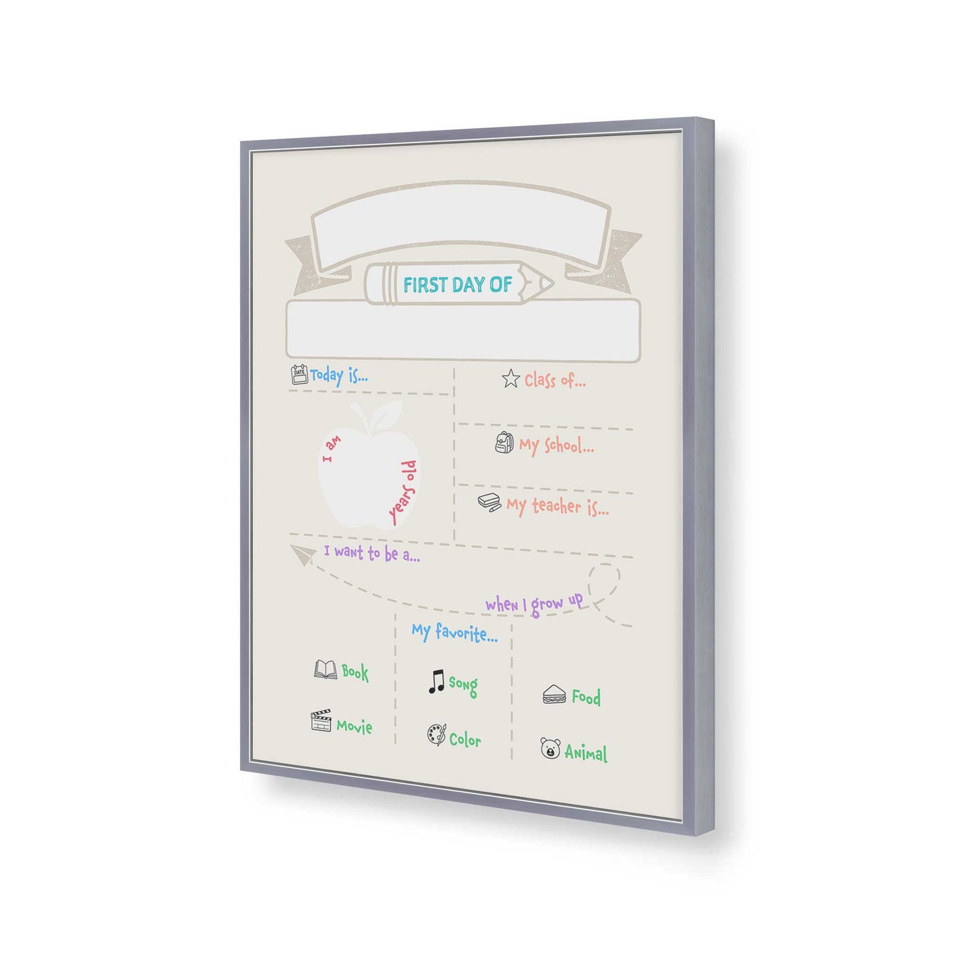 [Color:Polished Chrome], Picture of art in a Polished Chrome frame of the corner