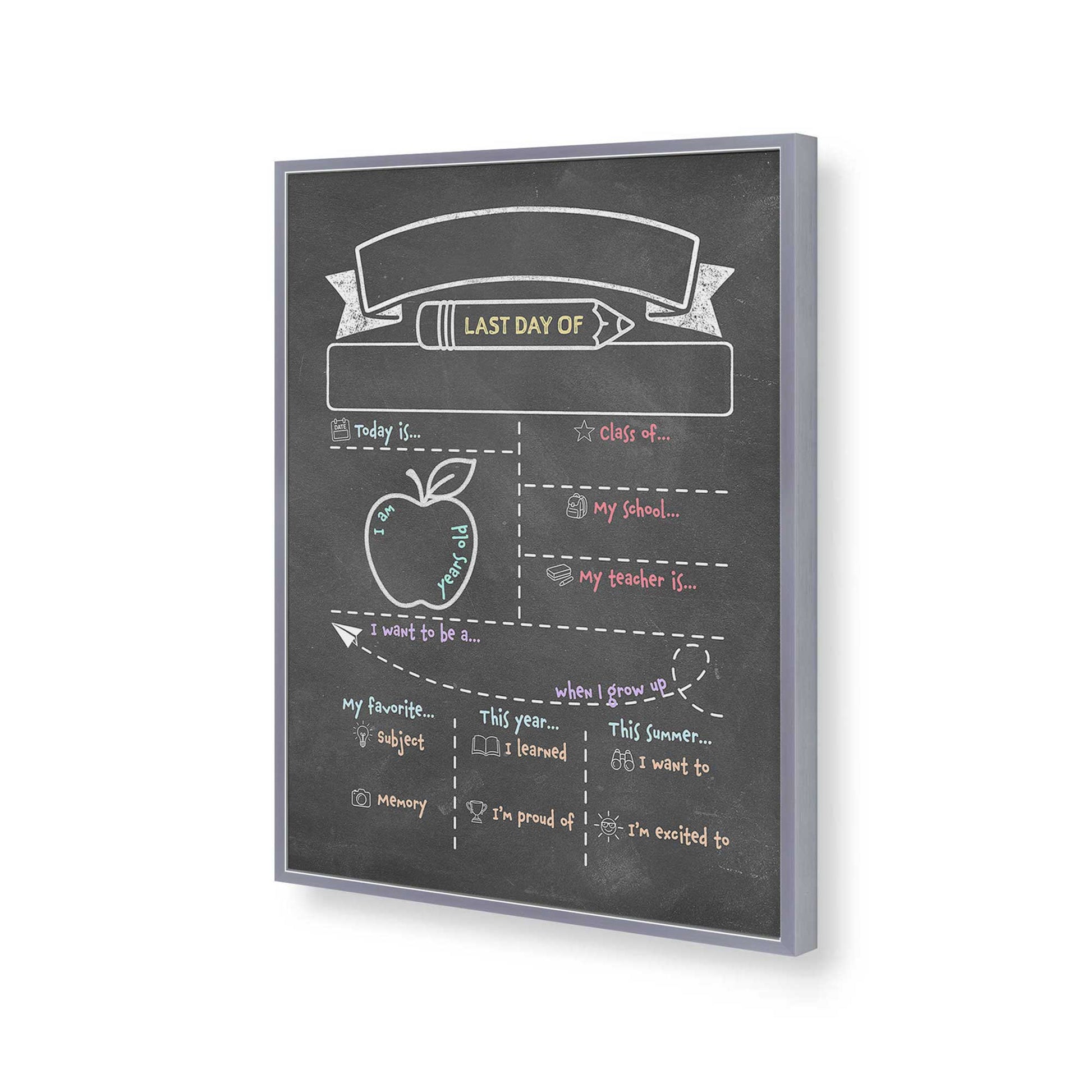 [Color:Polished Chrome], Picture of art in a Polished Chrome frame of the corner