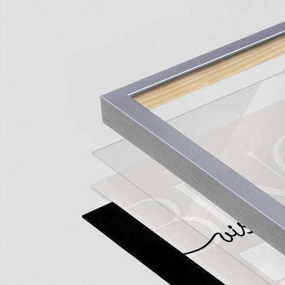 [Color:Polished Chrome], Picture of art in a Polished Chrome frame at an angle