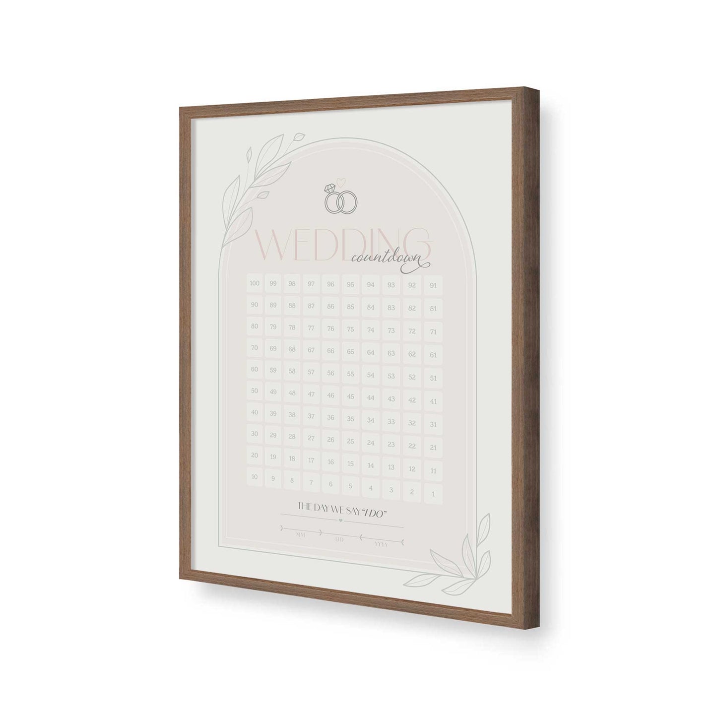 [Color:Walnut], Picture of art in a Walnut frame of the corner