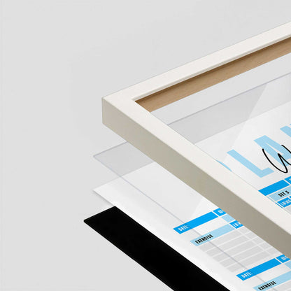 [Color:Opaque White], Picture of art in a Opaque White frame at an angle