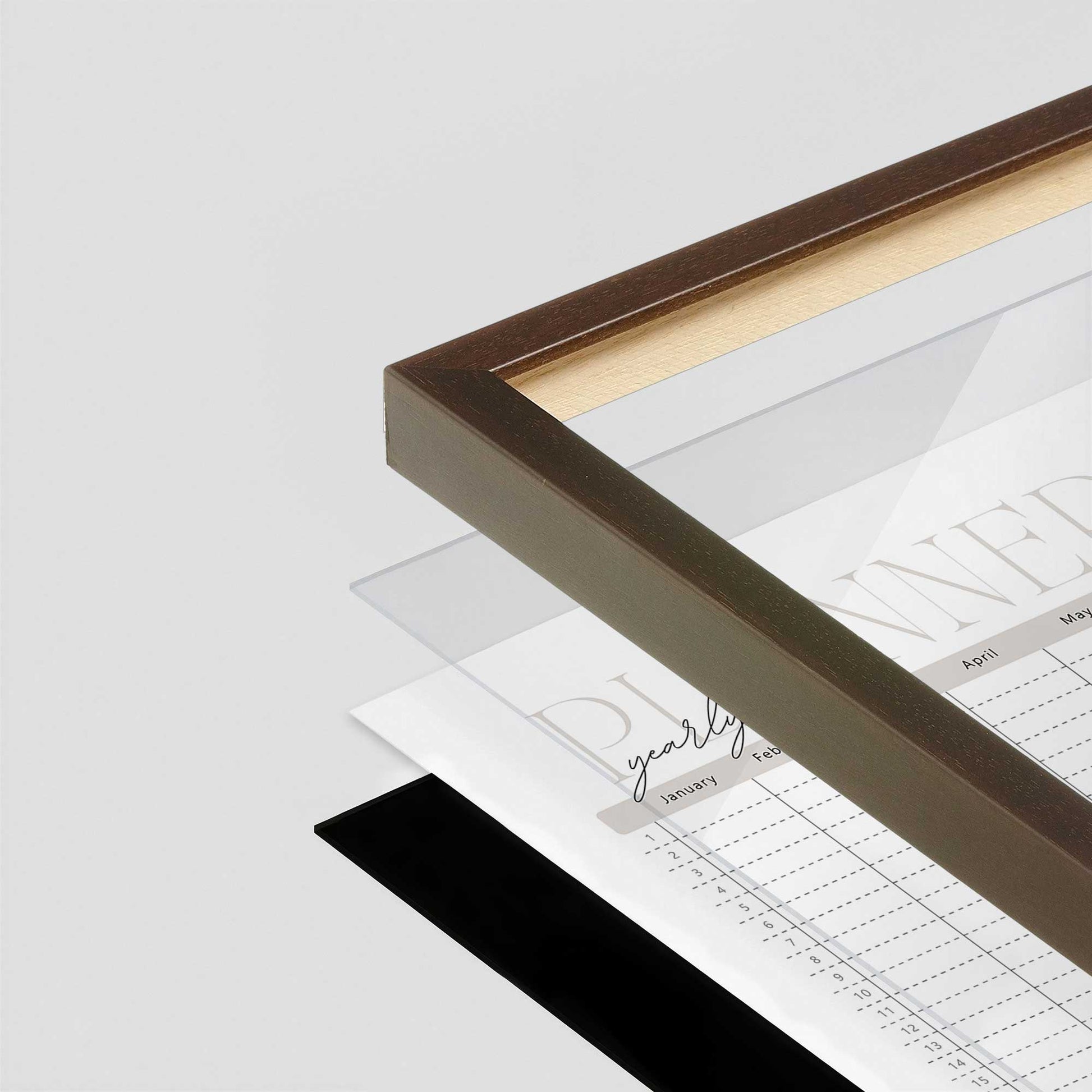 [Color:Belvinder Brown], Picture of art in a Belvinder Brown frame at an angle