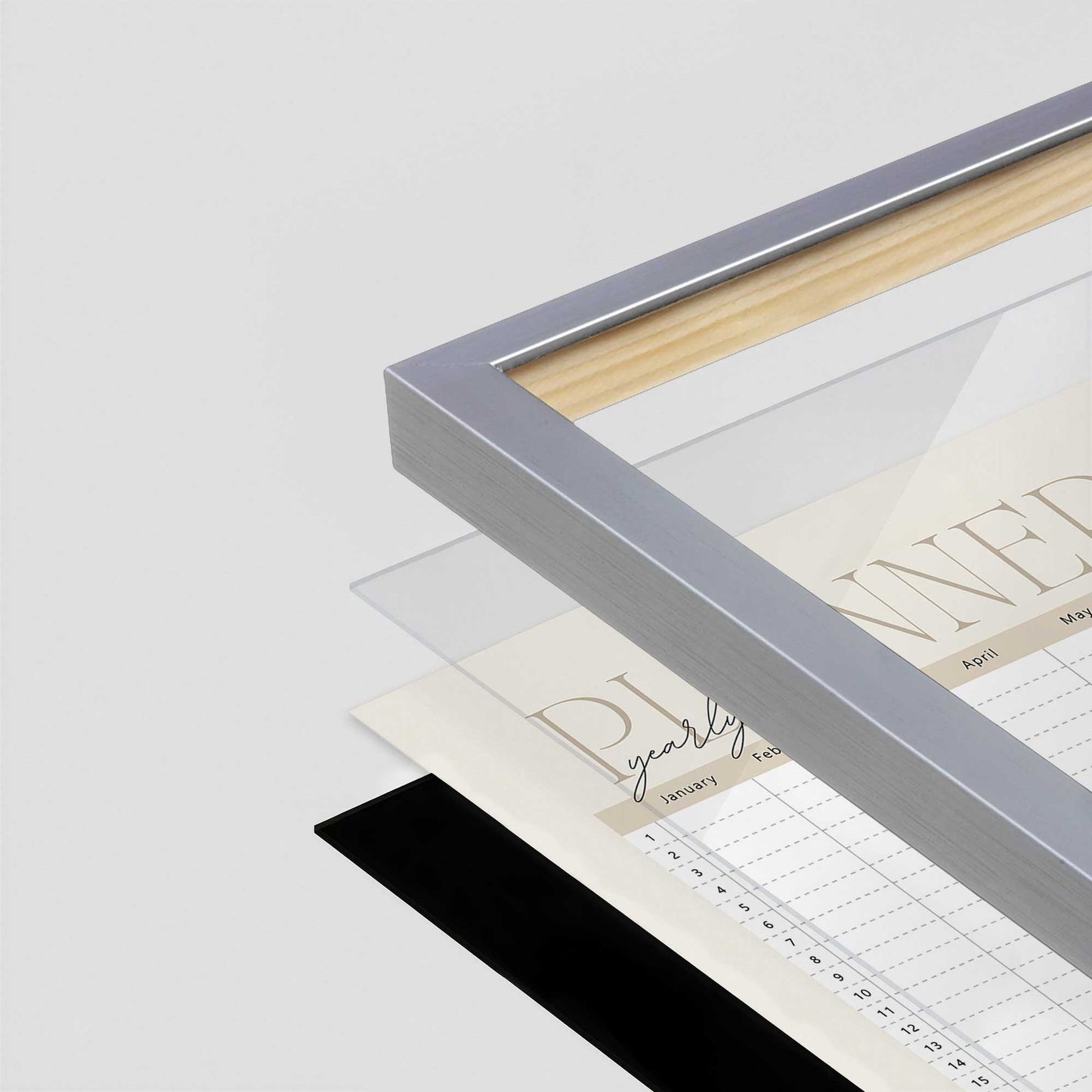 [Color:Polished Chrome], Picture of art in a Polished Chrome frame at an angle
