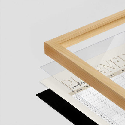[Color:American Maple], Picture of art in a American Maple frame at an angle