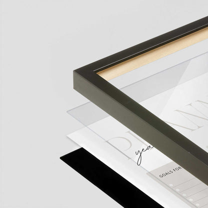 [Color:Satin Black], Picture of art in a Satin Black frame at an angle