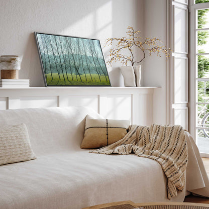 Misty Normandy Meadow Print on Canvas