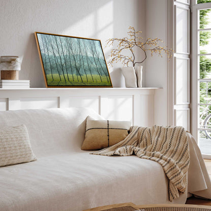 Misty Normandy Meadow Print on Canvas