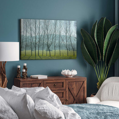 Misty Normandy Meadow Print on Canvas