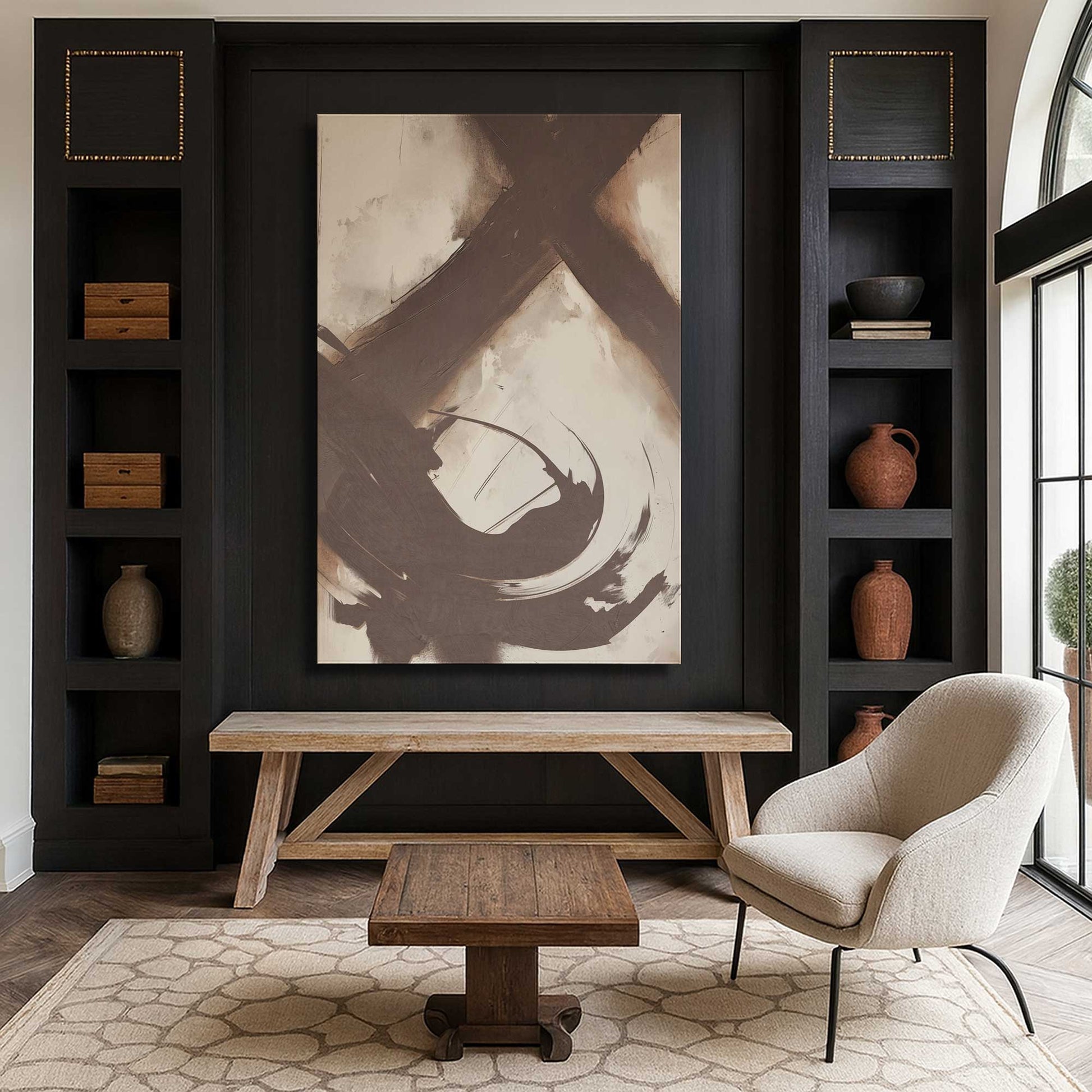 [Color:Stretched Canvas], Picture of art in a room
