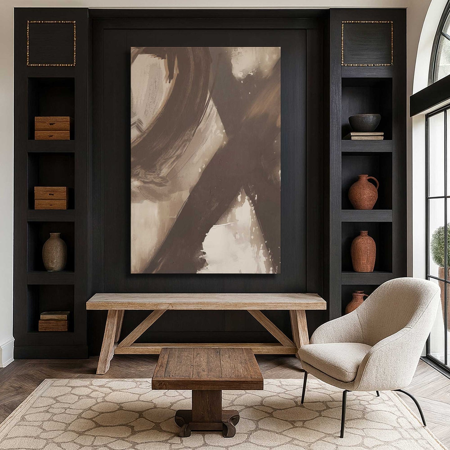 [Color:Stretched Canvas], Picture of art in a room