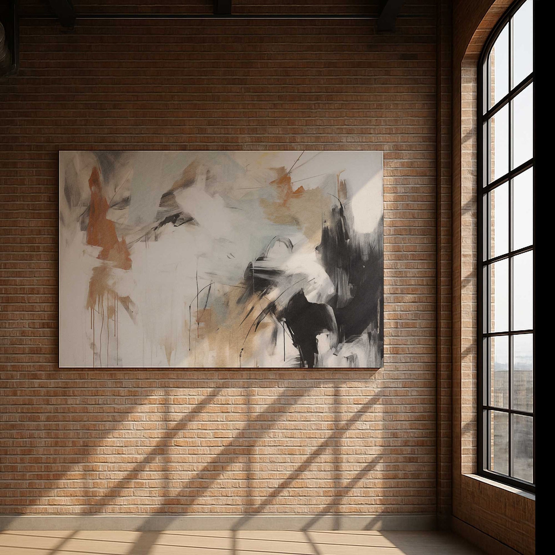 [Color:Stretched Canvas], Picture of art in a room