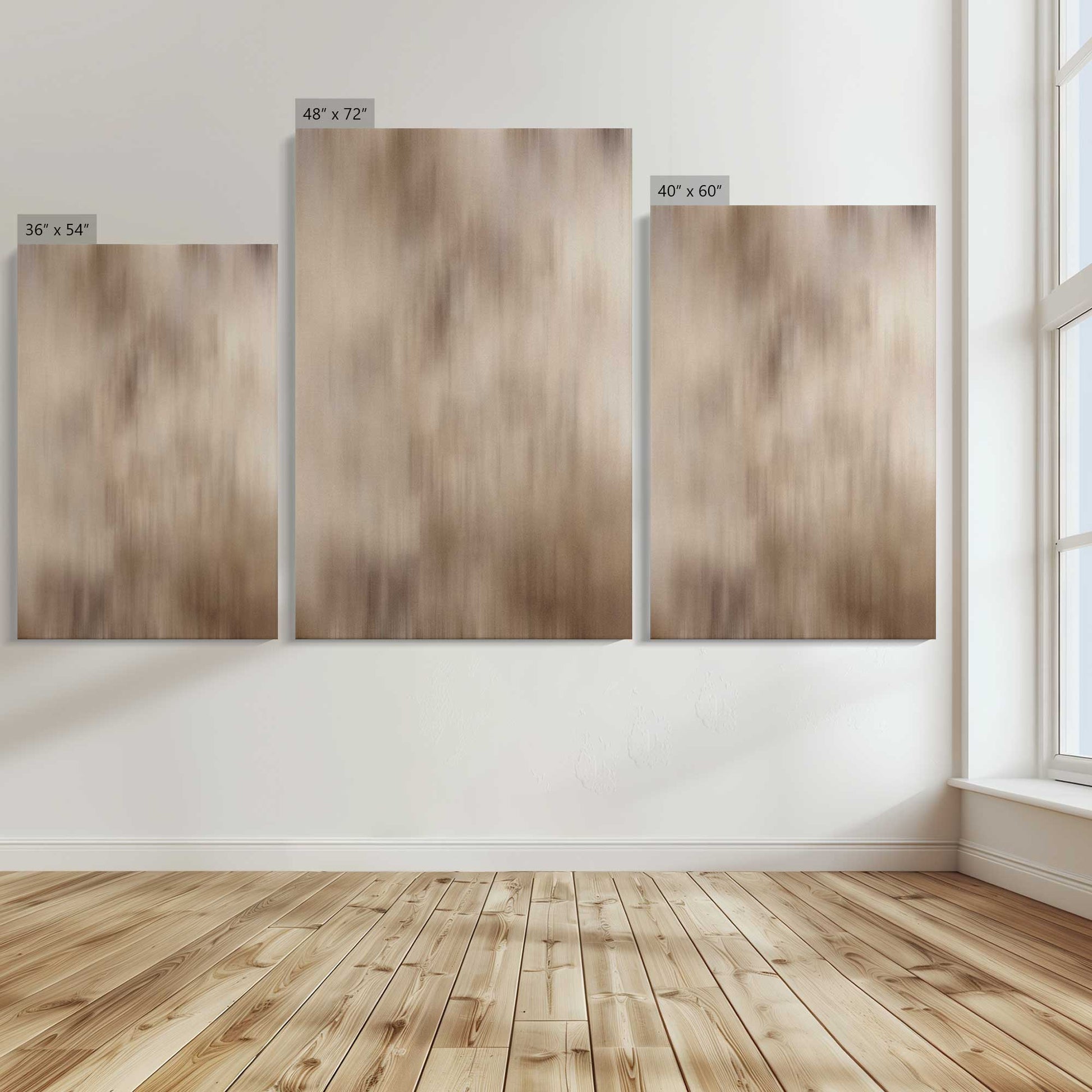 [Color:Stretched Canvas], Image showing the size comparisons