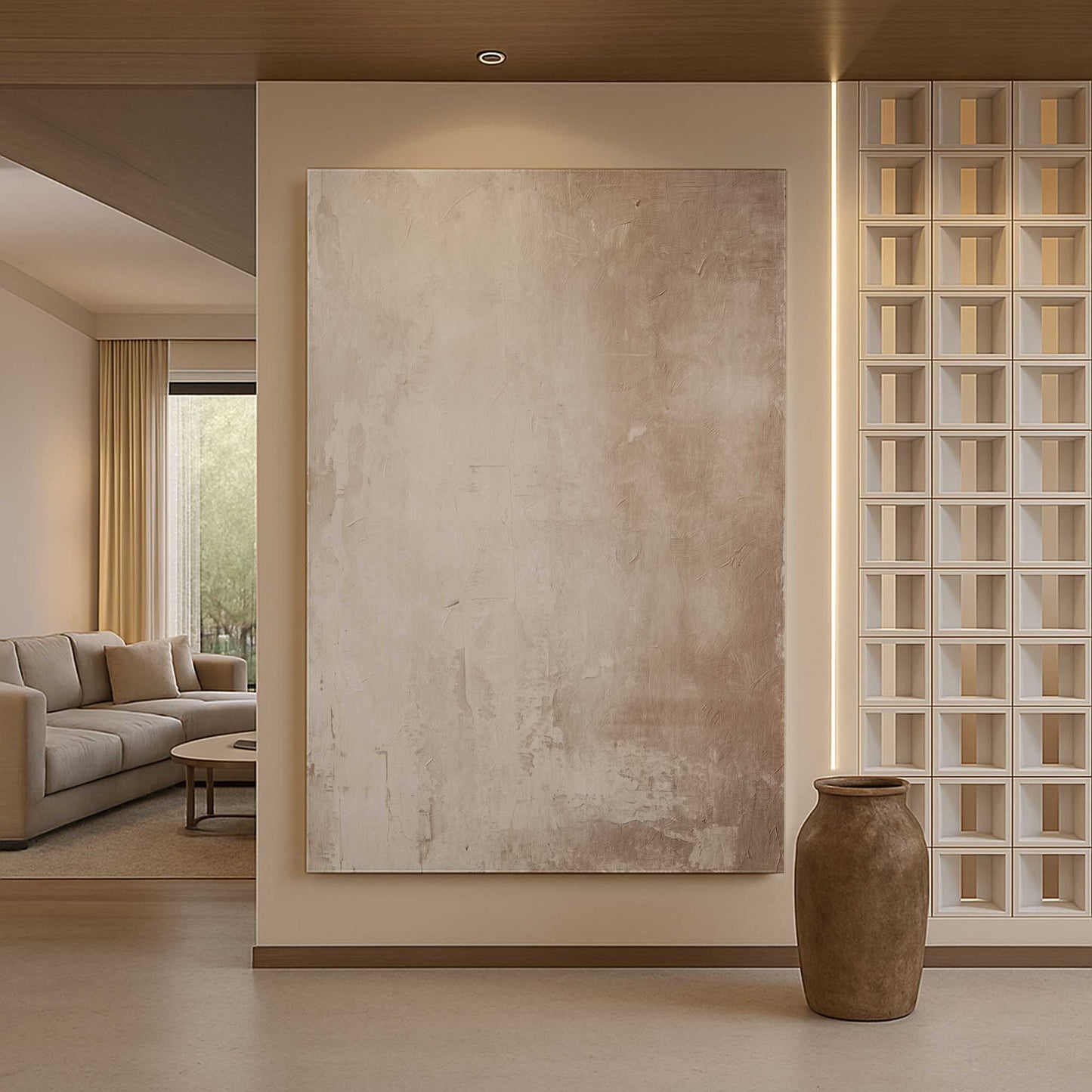 [Color:Stretched Canvas], Picture of art in a room