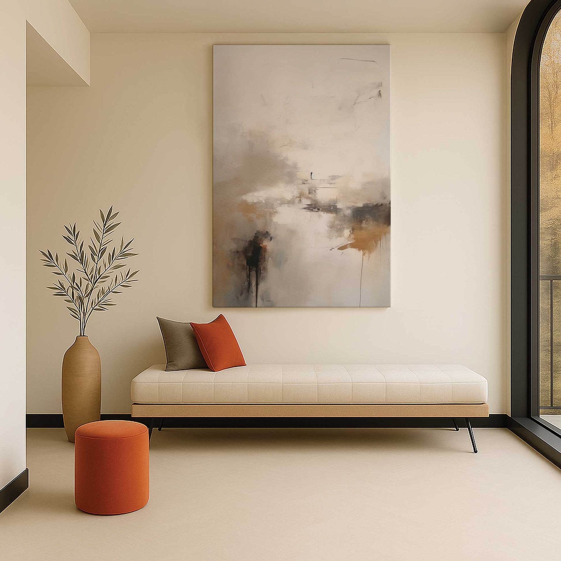 [Color:Stretched Canvas], Picture of art in a room