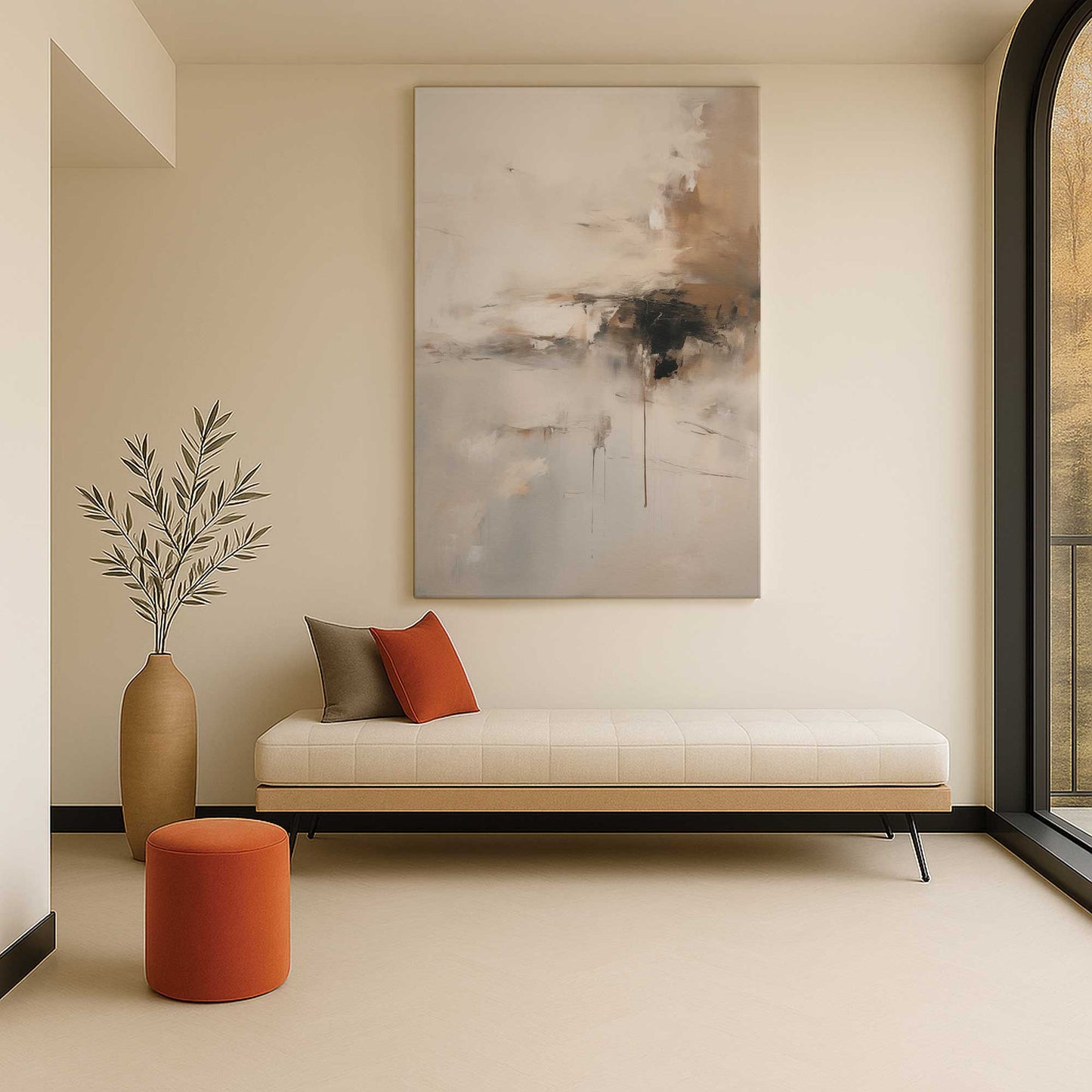 [Color:Stretched Canvas], Picture of art in a room