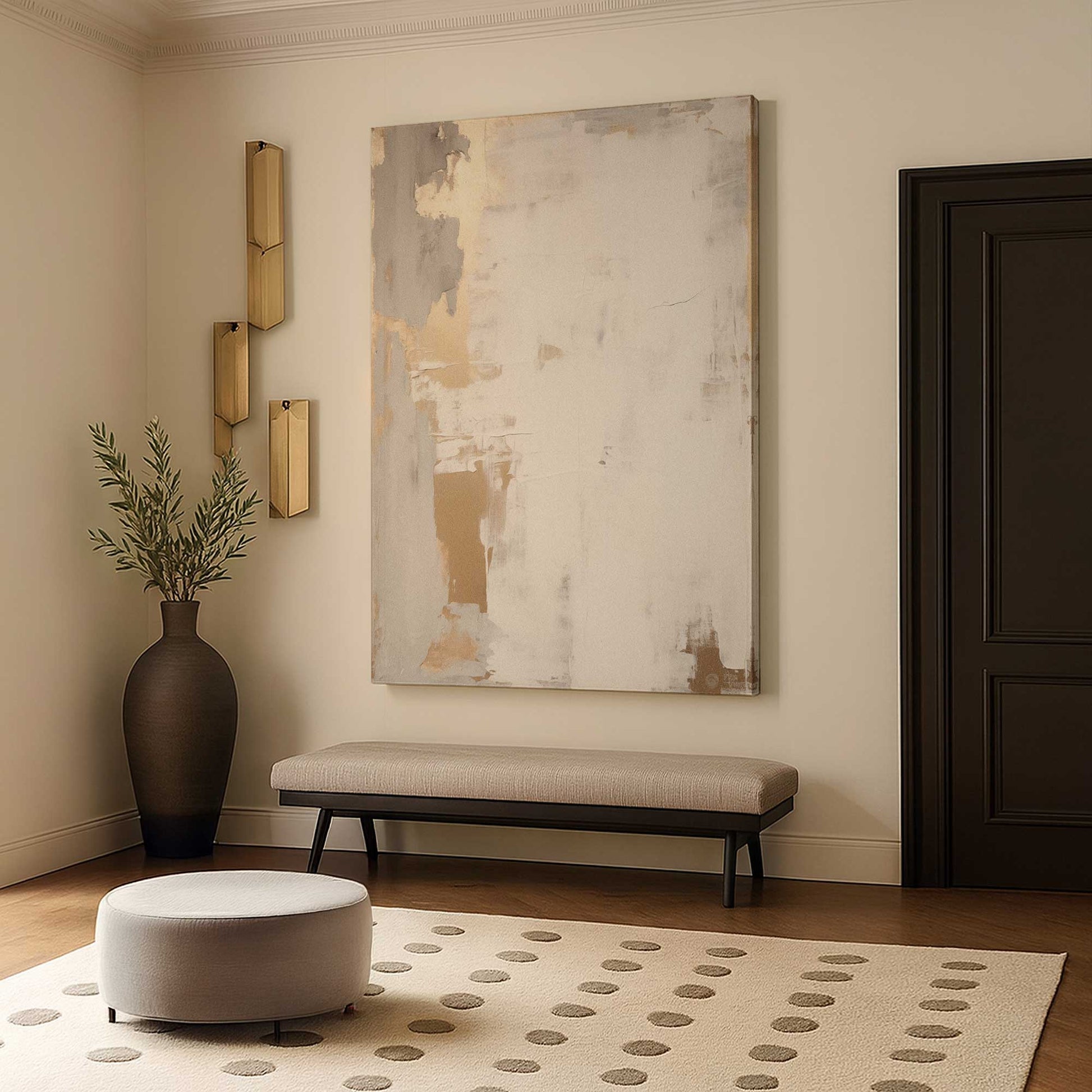 [Color:Stretched Canvas], Picture of art in a room