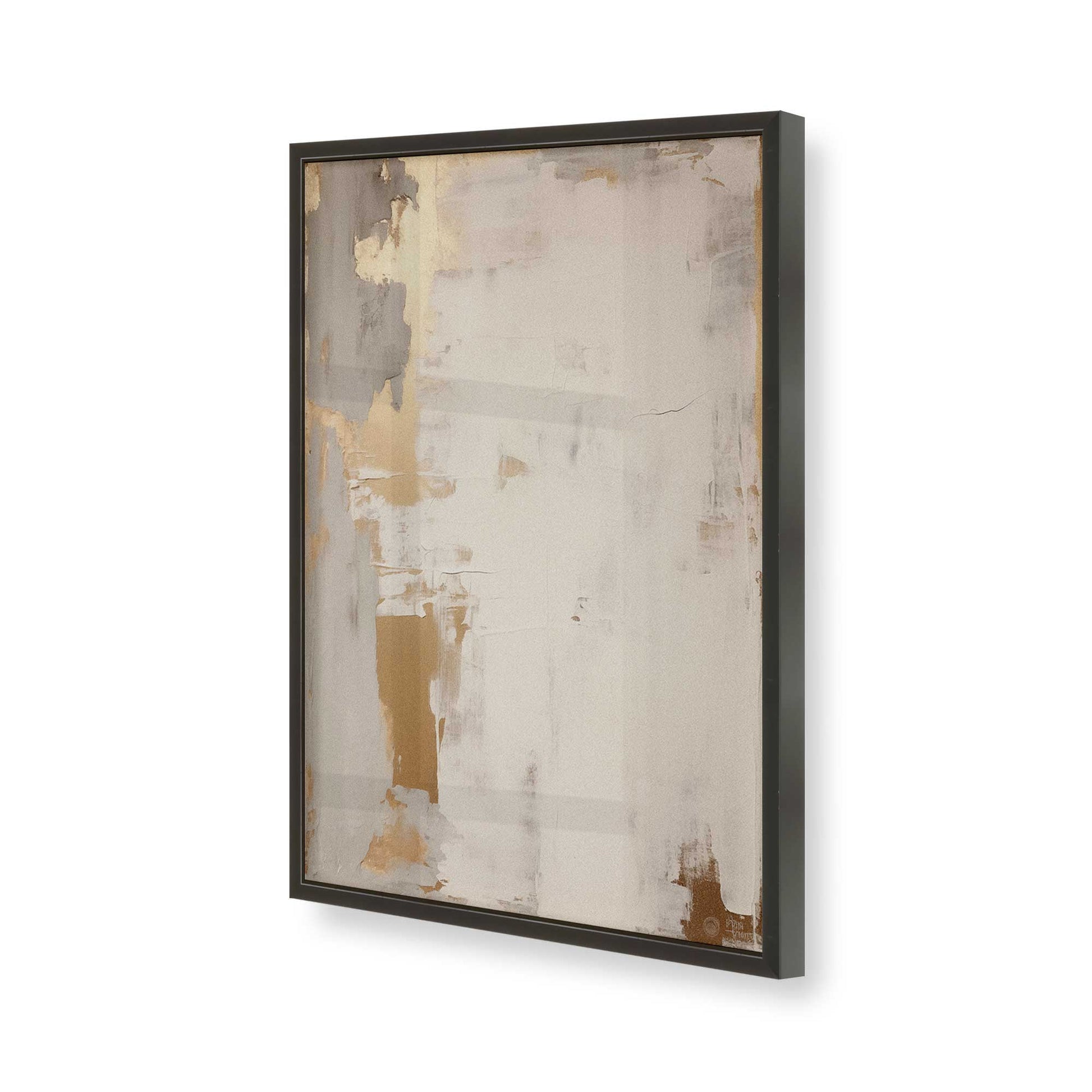 [Color:Satin Black], Picture of art in a Satin Black frame of the corner