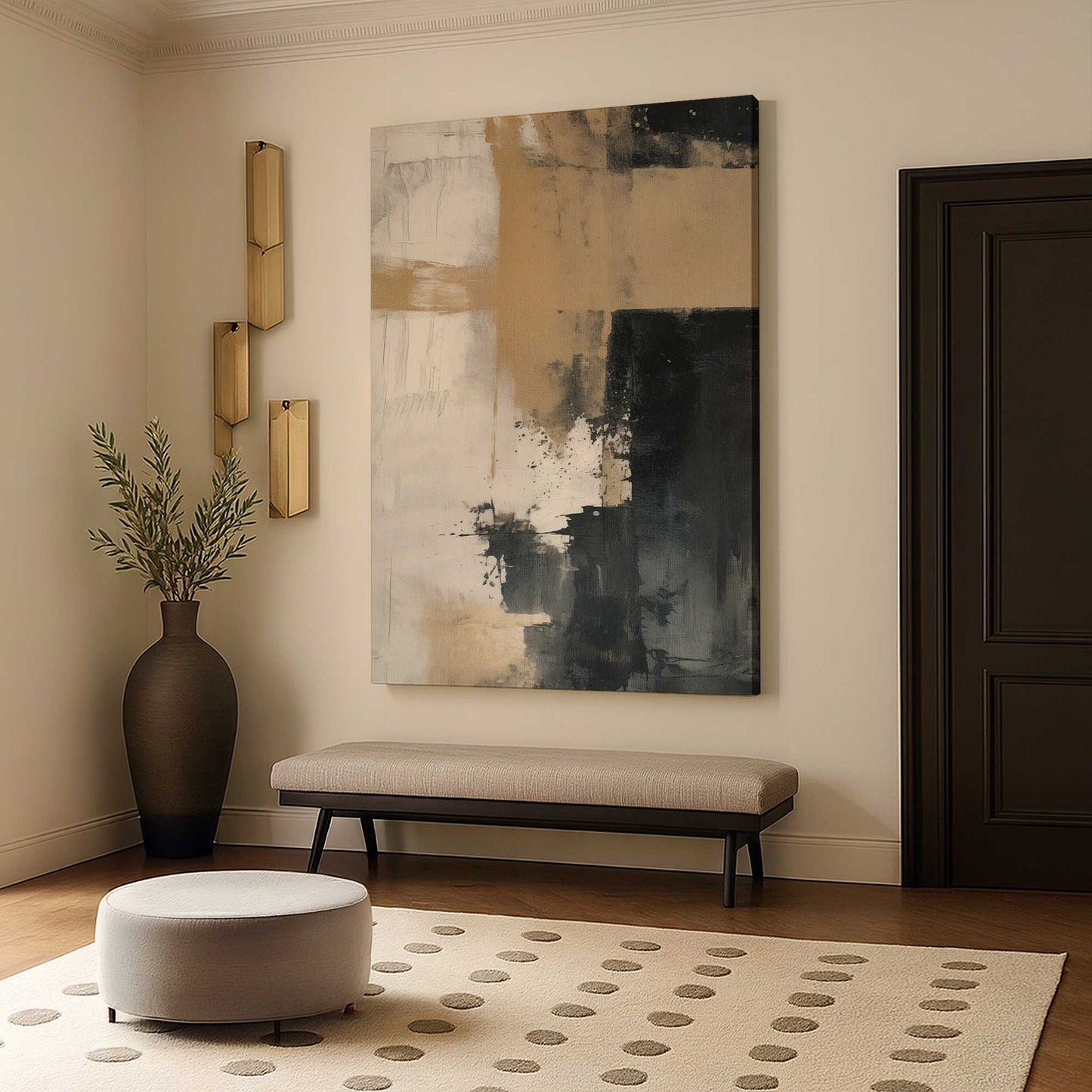 [Color:Stretched Canvas], Picture of art in a room