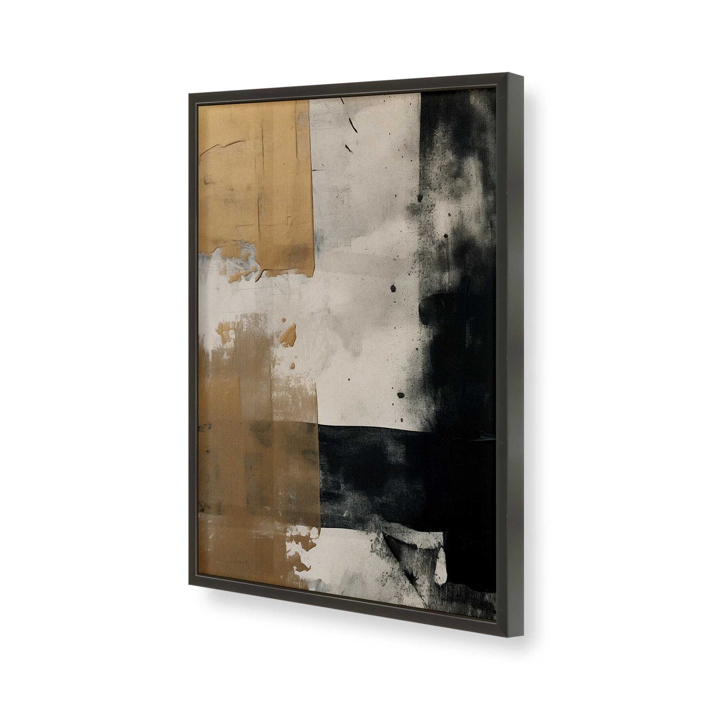 [Color:Satin Black], Picture of art in a Satin Black frame of the corner