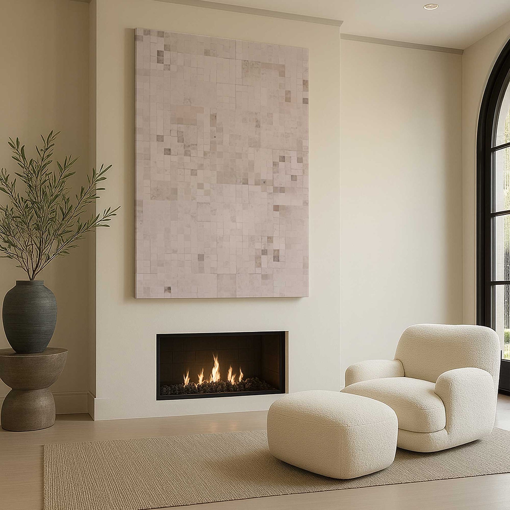 [Color:Stretched Canvas], Picture of art in a room