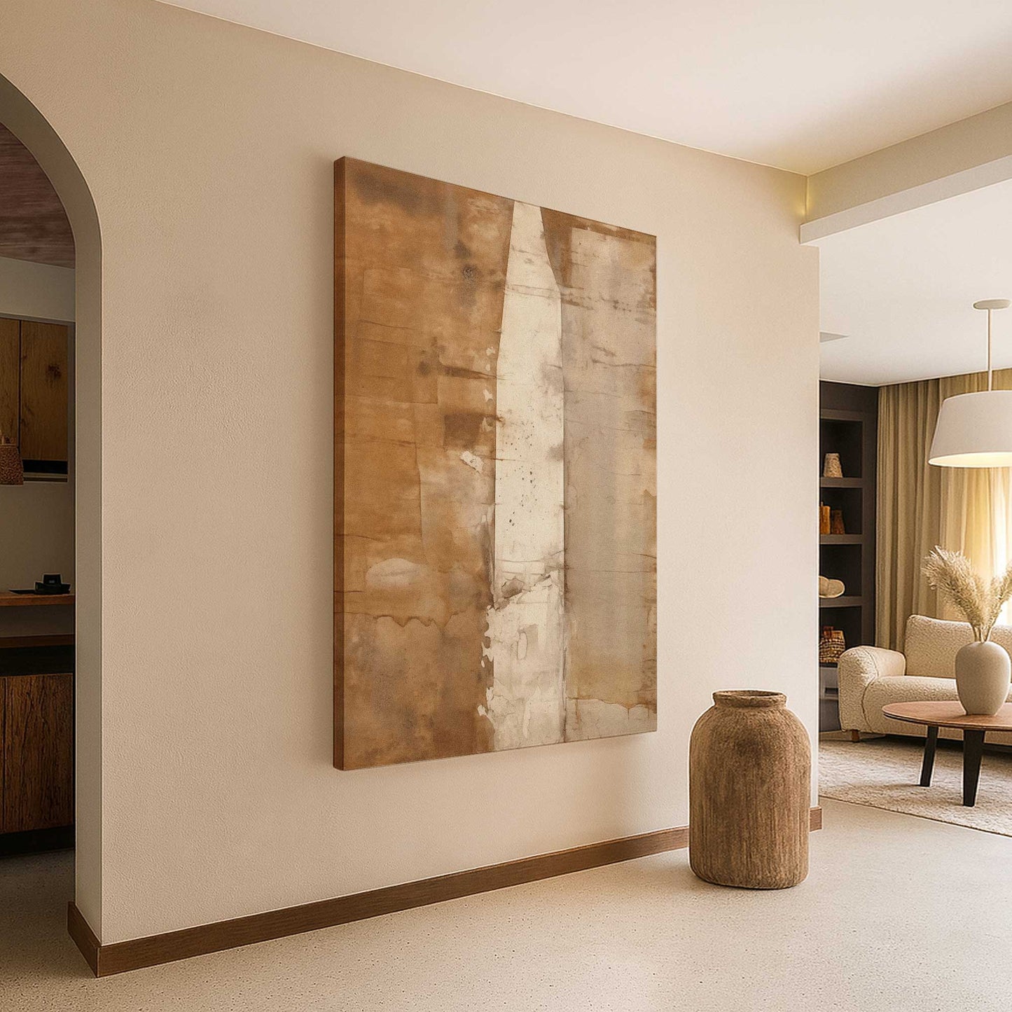 [Color:Stretched Canvas], Picture of art in a room