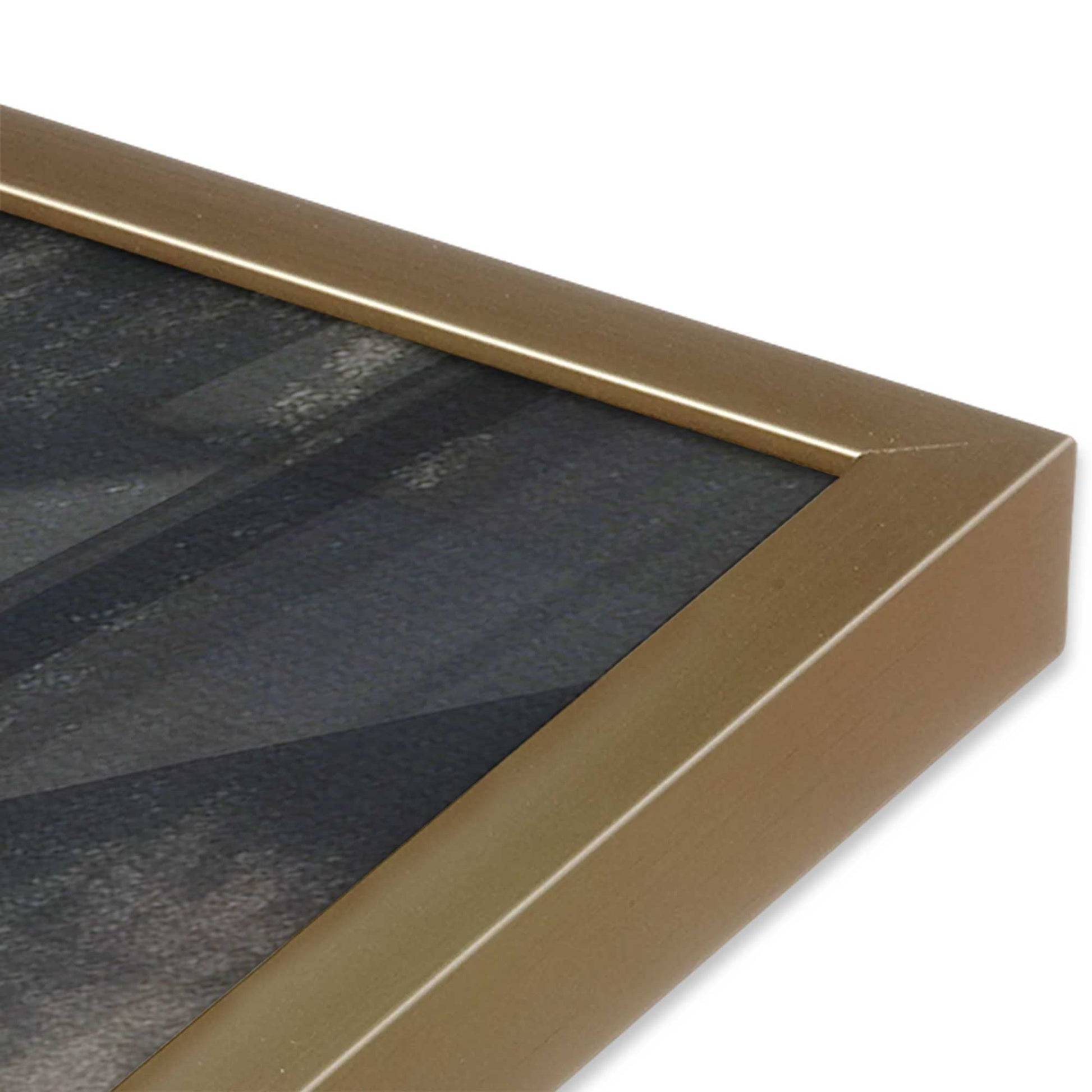 [Color:Brushed Gold], Picture of art in a Brushed Gold frame of the corner