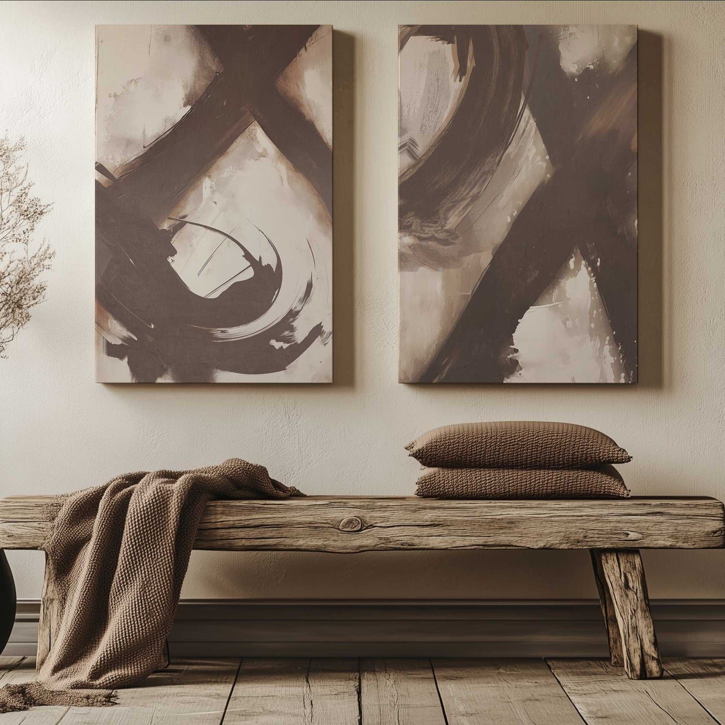[Color:American Maple], Picture of art in a American Maple frame at an angle