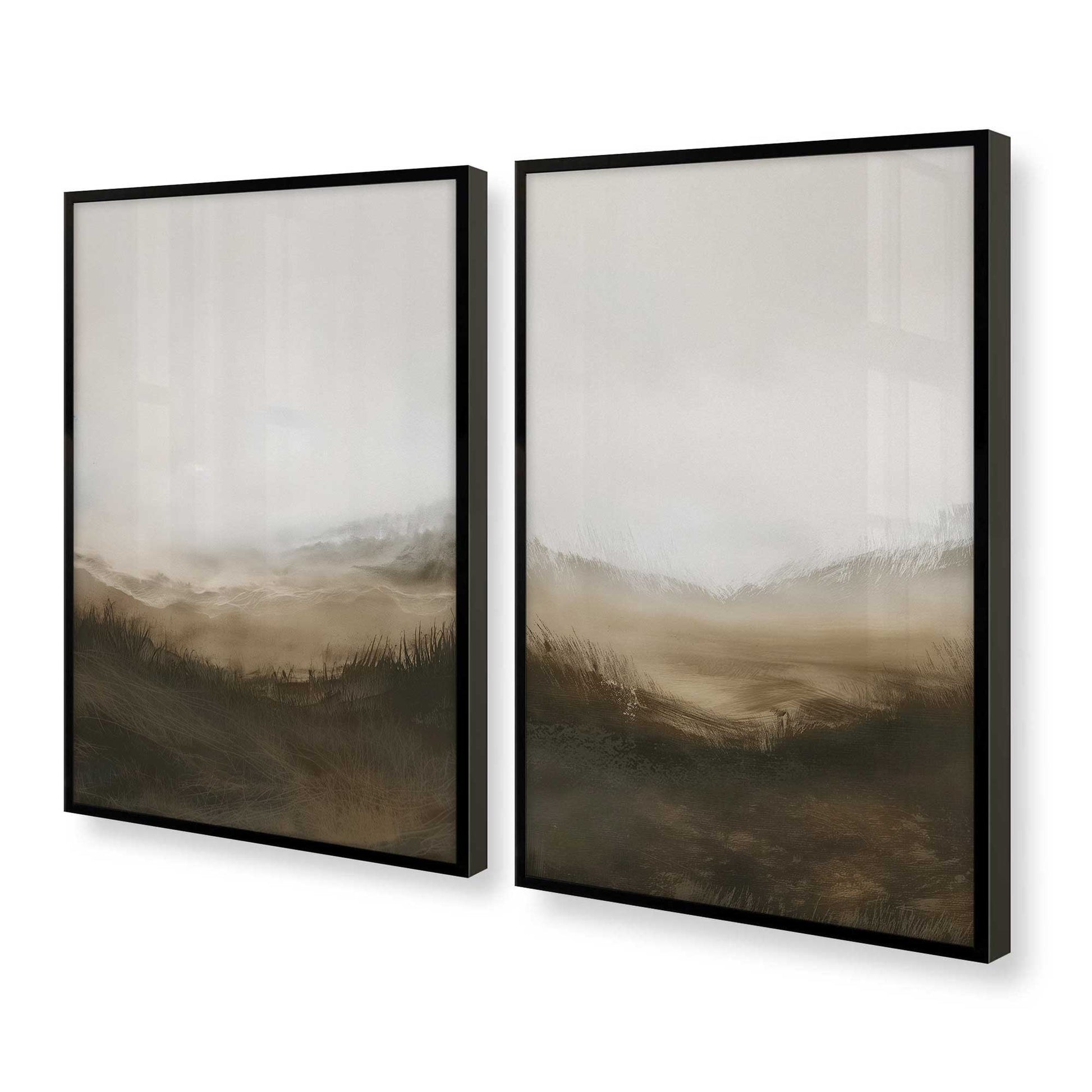 [Color:Satin Black], Picture of art in a Satin Black frame at an angle