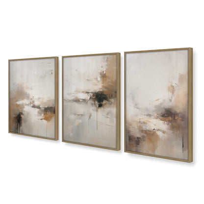 [Color:Brushed Gold], Picture of art in a Brushed Gold frame at an angle