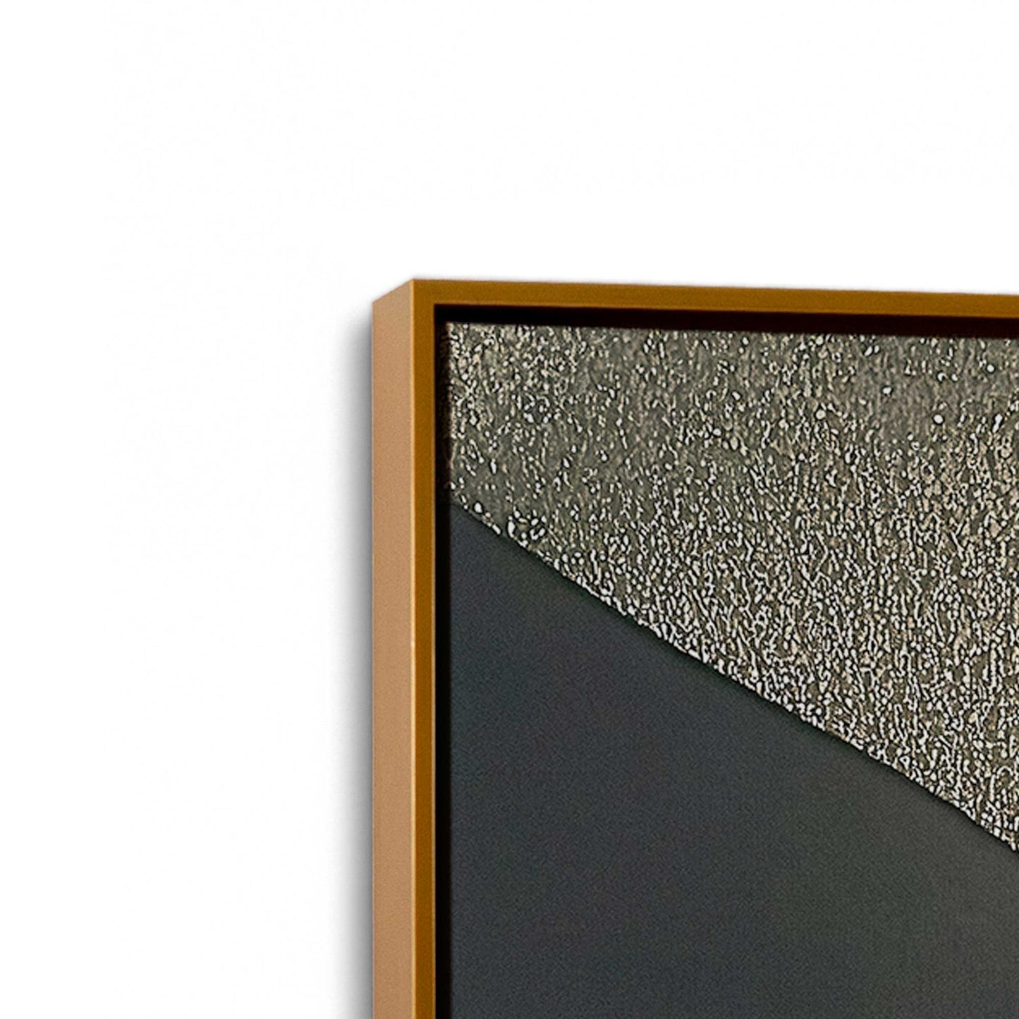 [Color:Polished Gold], Picture of art in a Polished Gold frame at an angle