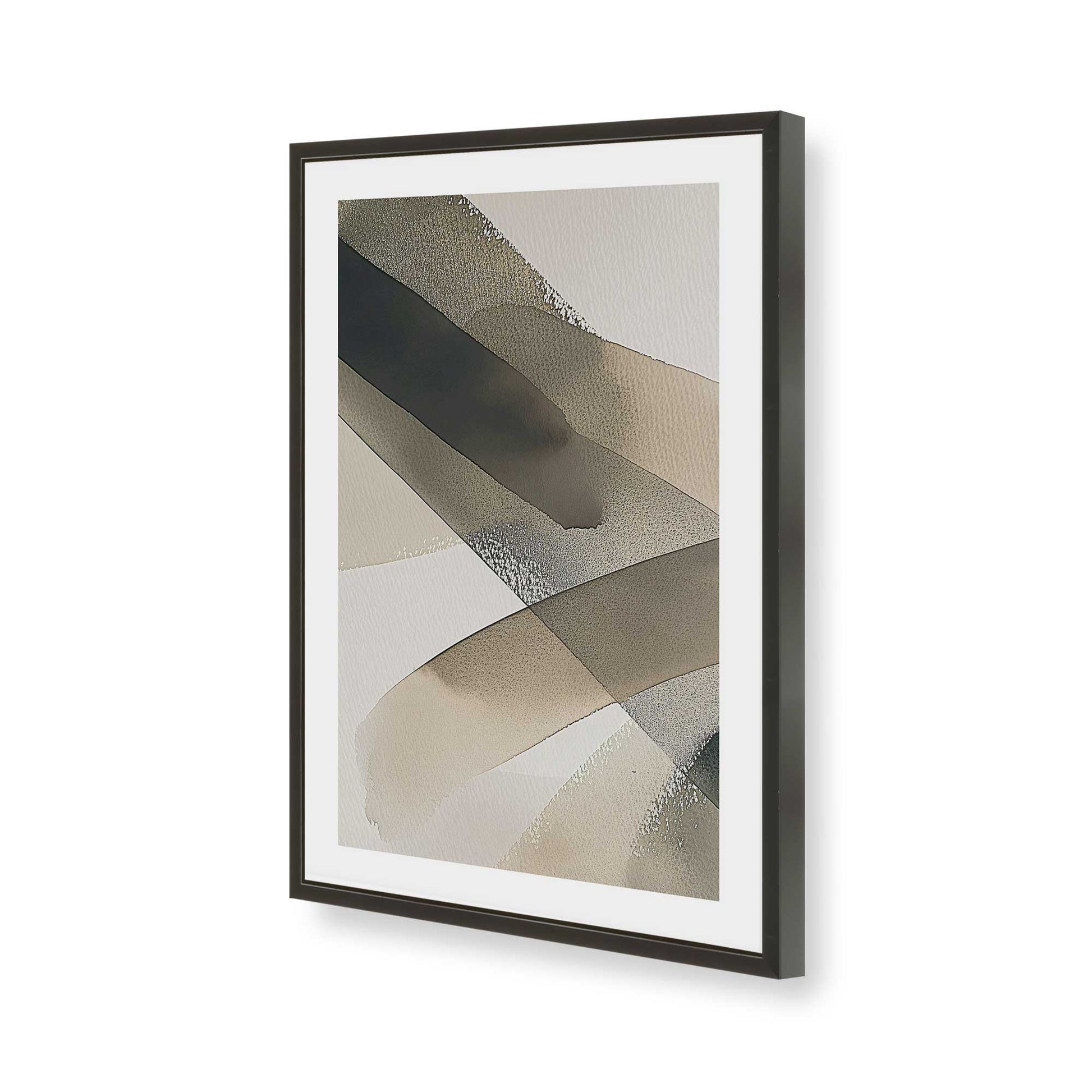 [Color:Satin Black], Picture of art in a Satin Black frame of the corner