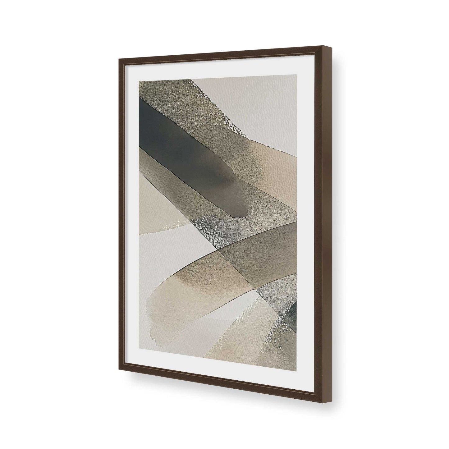 [Color:Brown], Picture of art in a Brown frame of the corner