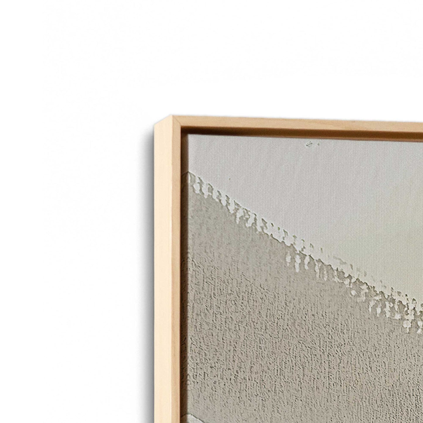 [Color:American Maple], Picture of art in a American Maple frame at an angle