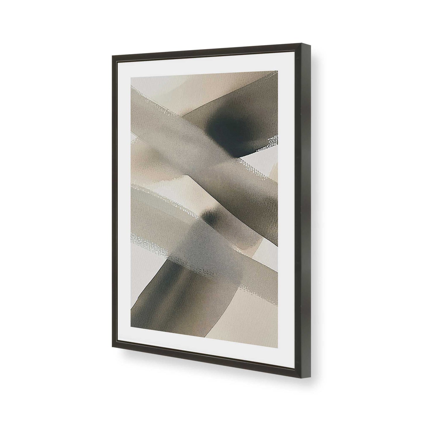 [Color:Satin Black], Picture of art in a Satin Black frame of the corner