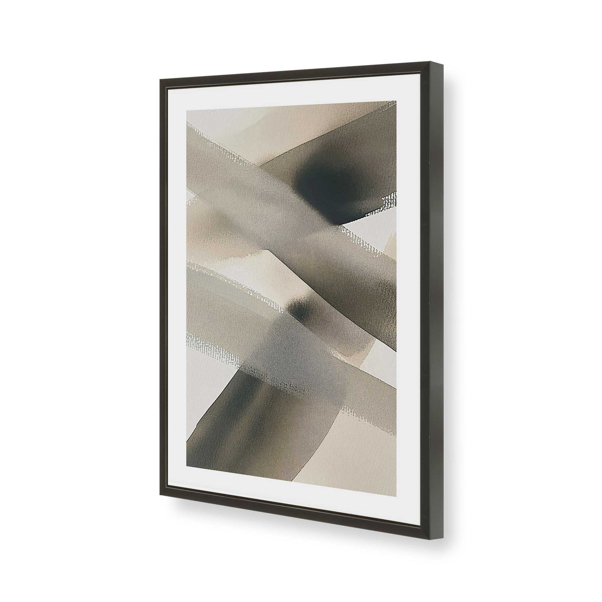 [Color:Satin Black], Picture of art in a Satin Black frame of the corner