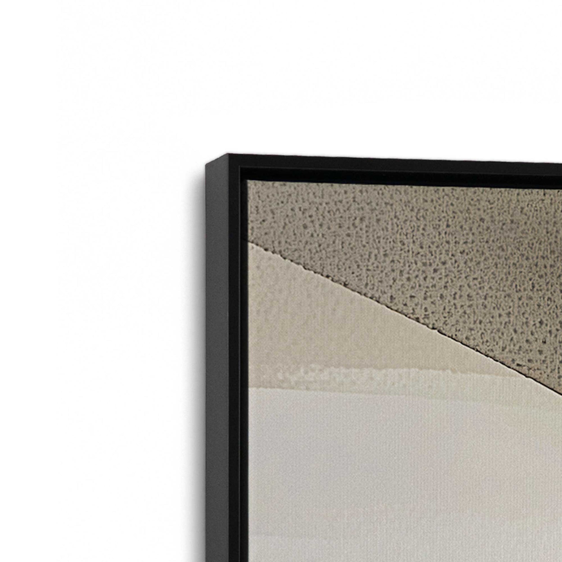 [Color:Satin Black], Picture of art in a Satin Black frame at an angle