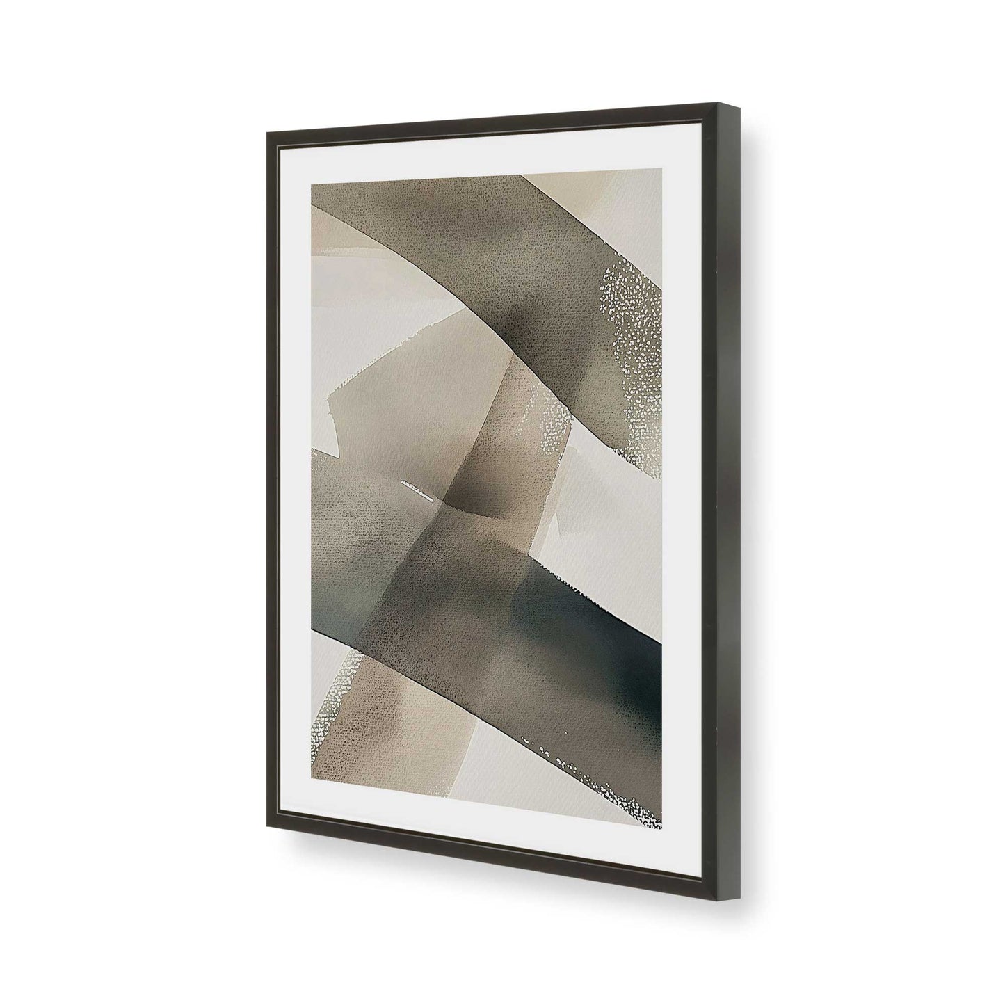 [Color:Satin Black], Picture of art in a Satin Black frame of the corner