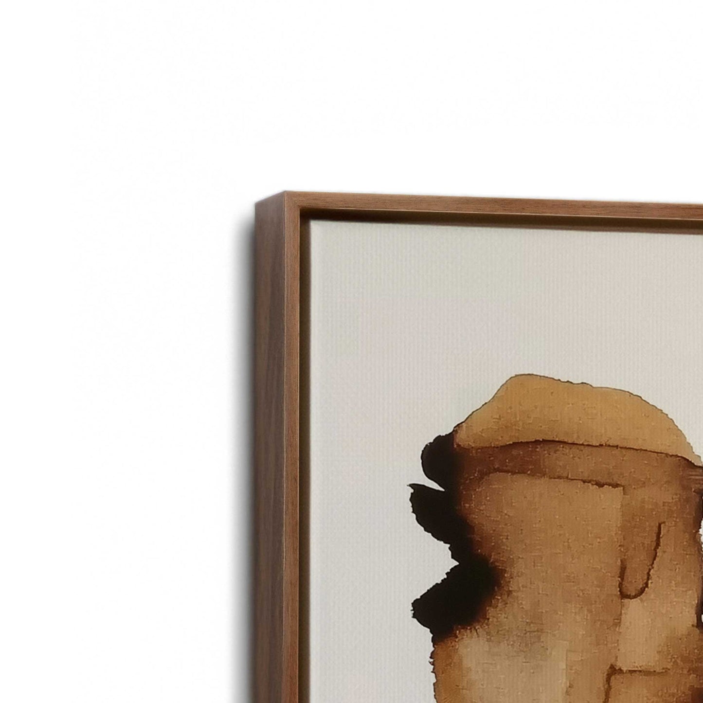 [Color:Walnut], Picture of art in a Walnut frame at an angle
