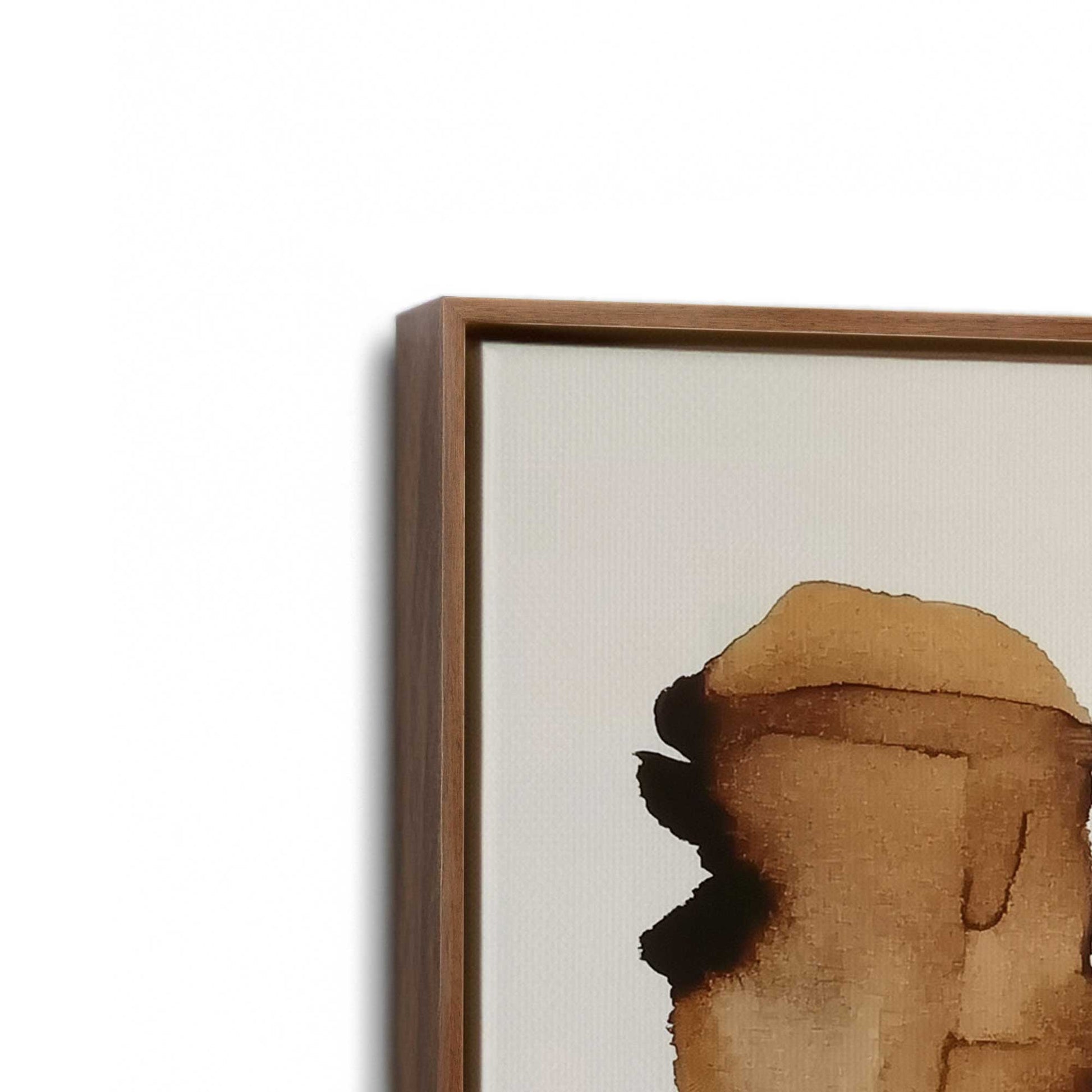 [Color:Walnut], Picture of art in a Walnut frame at an angle