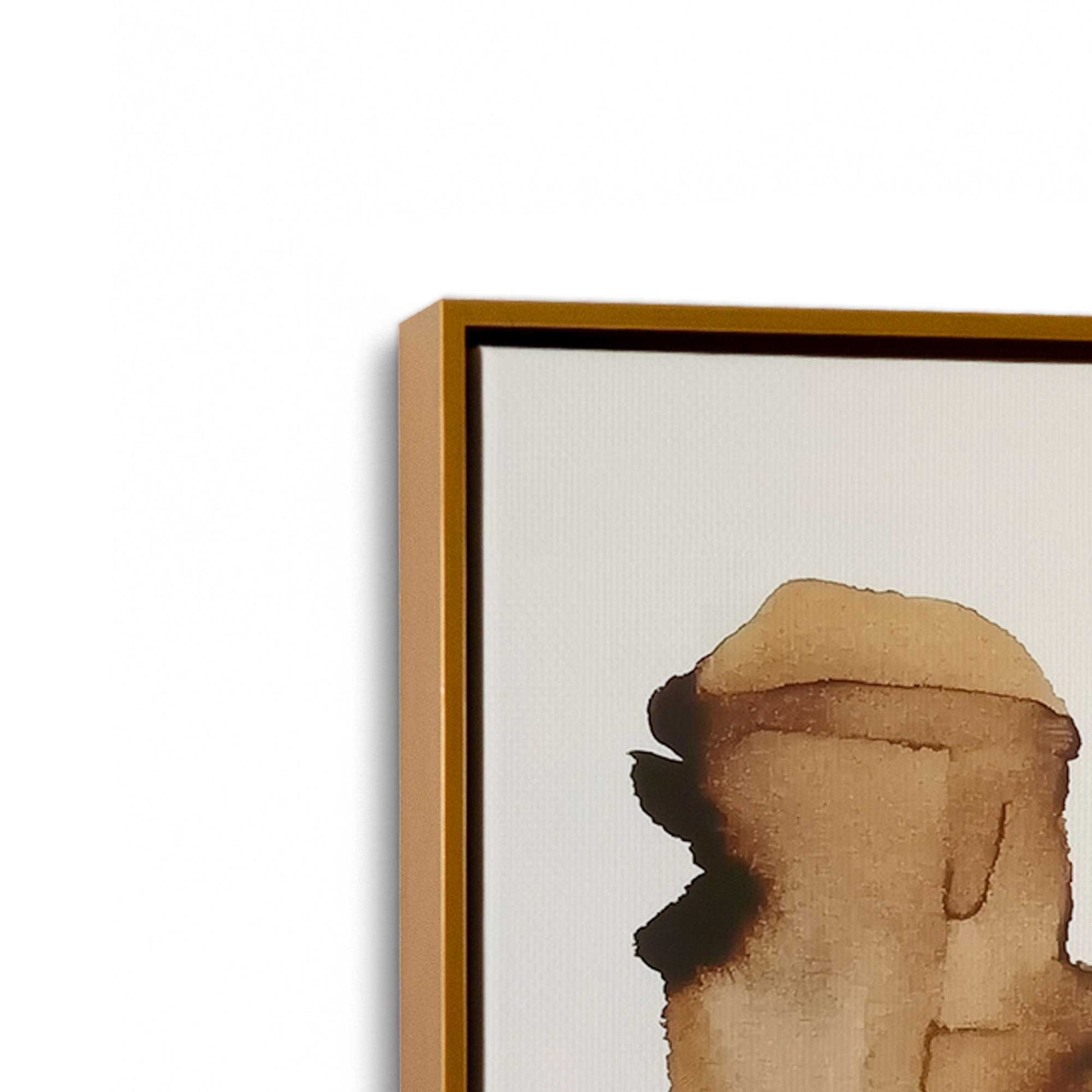 [Color:Polished Gold], Picture of art in a Polished Gold frame at an angle