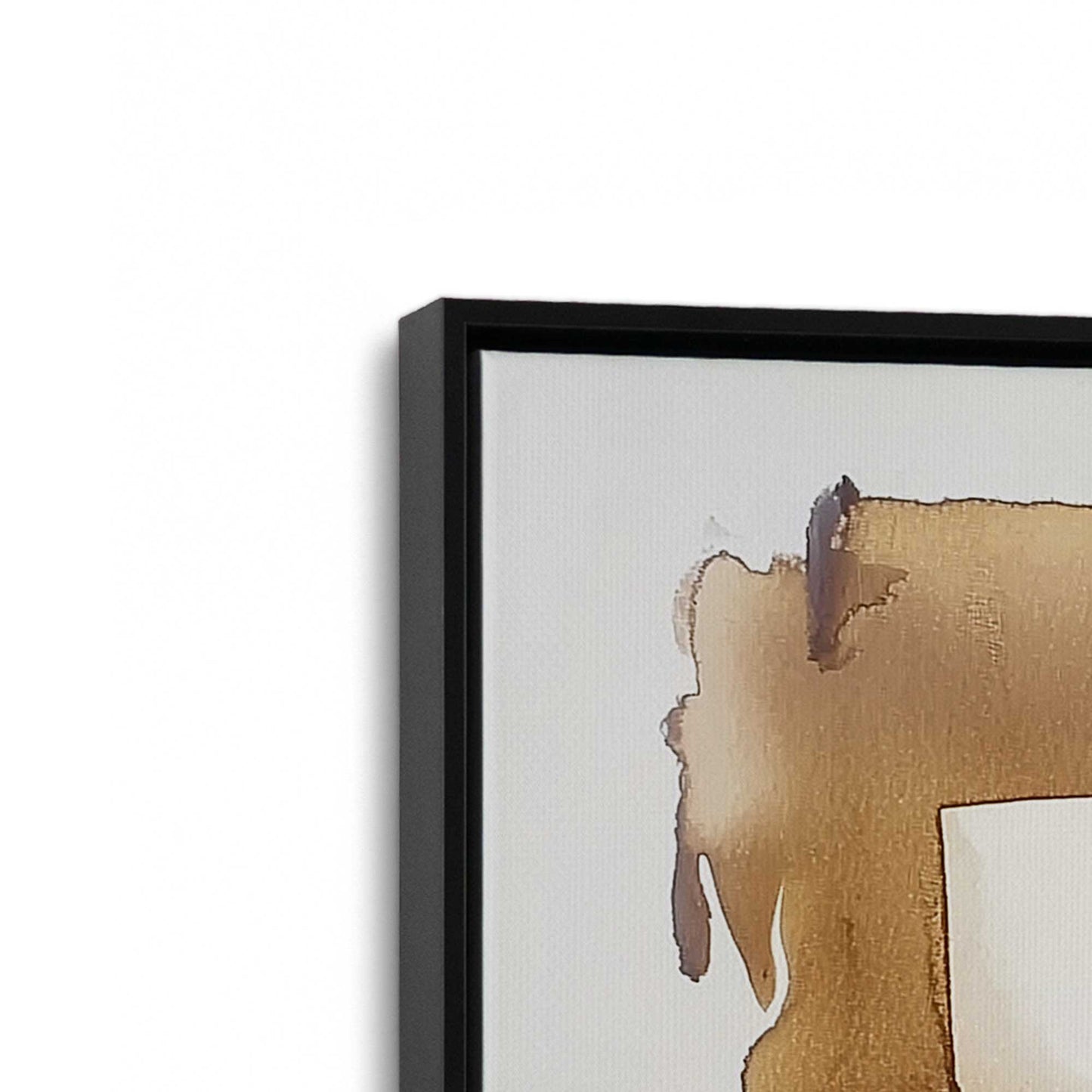 [Color:Satin Black], Picture of art in a Satin Black frame at an angle