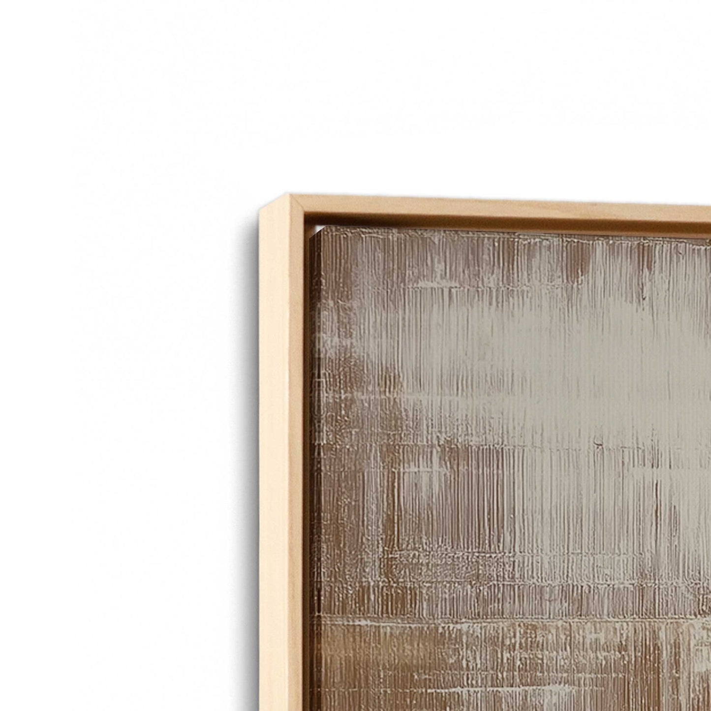 [Color:American Maple], Picture of art in a American Maple frame at an angle