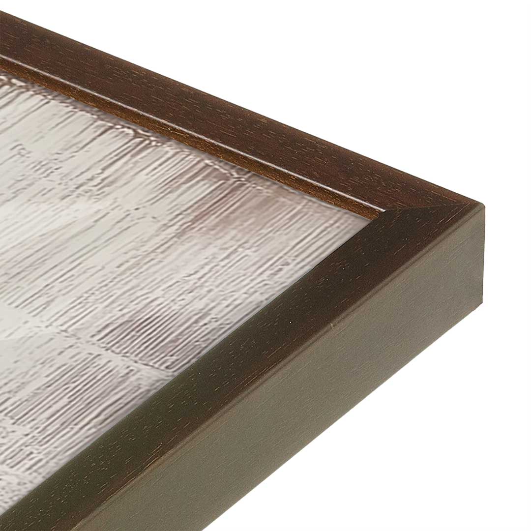 [Color:Brown], Picture of art in a Brown frame at an angle